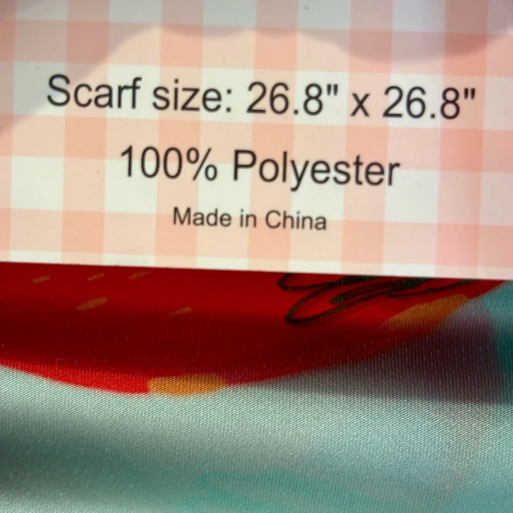 NWT Piper K silky fruit patterned scarf kerchief
